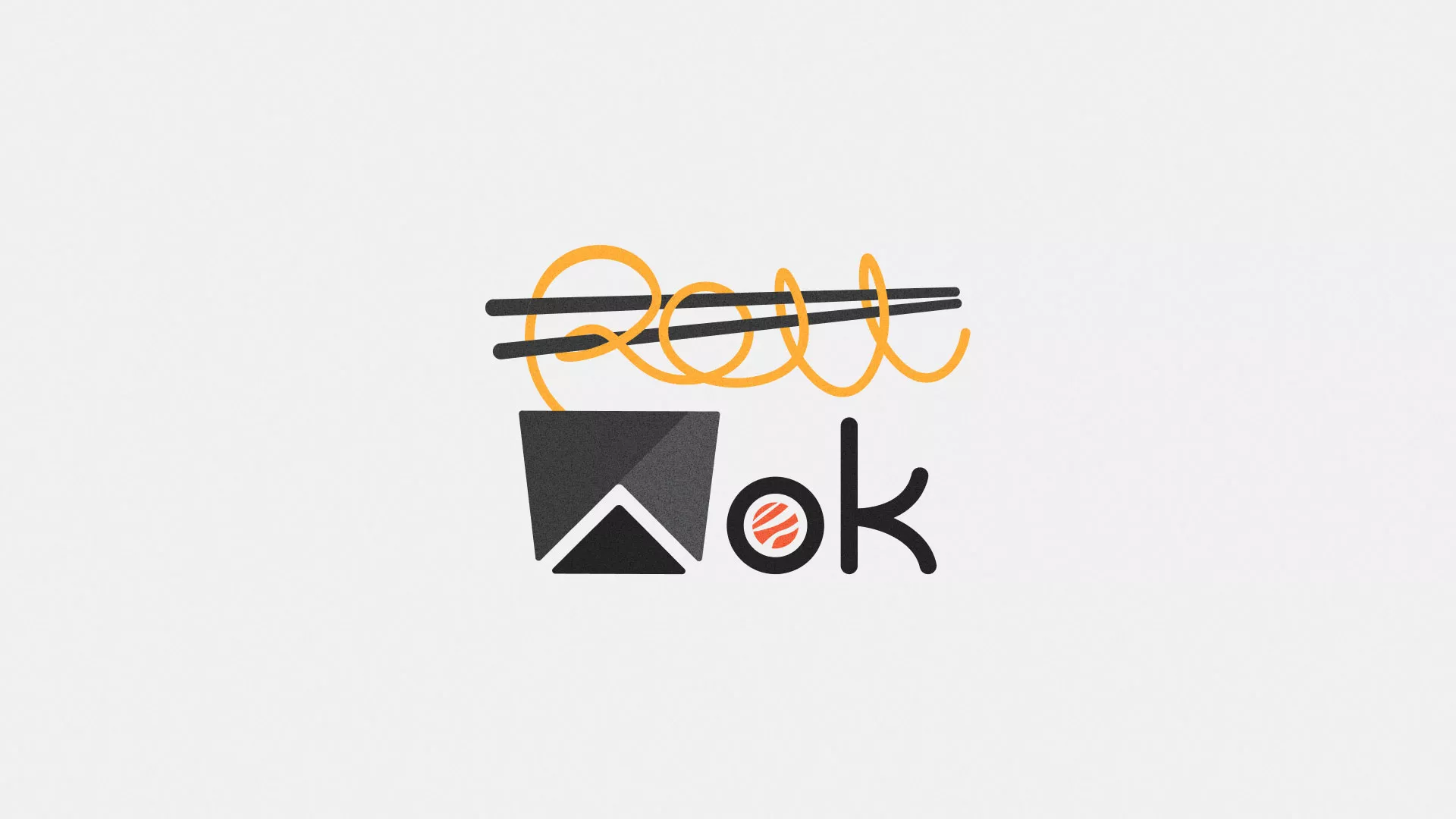 Разработка логотипа суши-бара «Roll Wok Club» в Няндоме